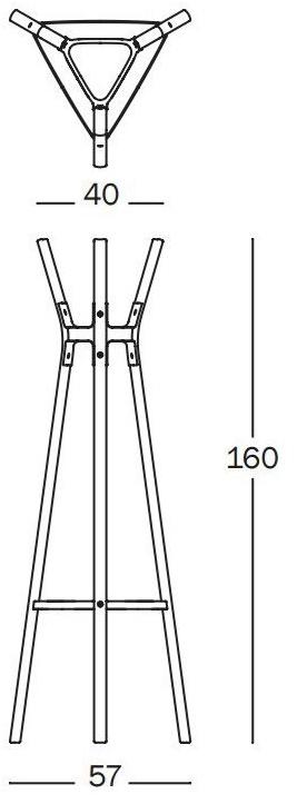 Magis Деревянная вешалка Steelwood sun-id-1381398 - Вид №2