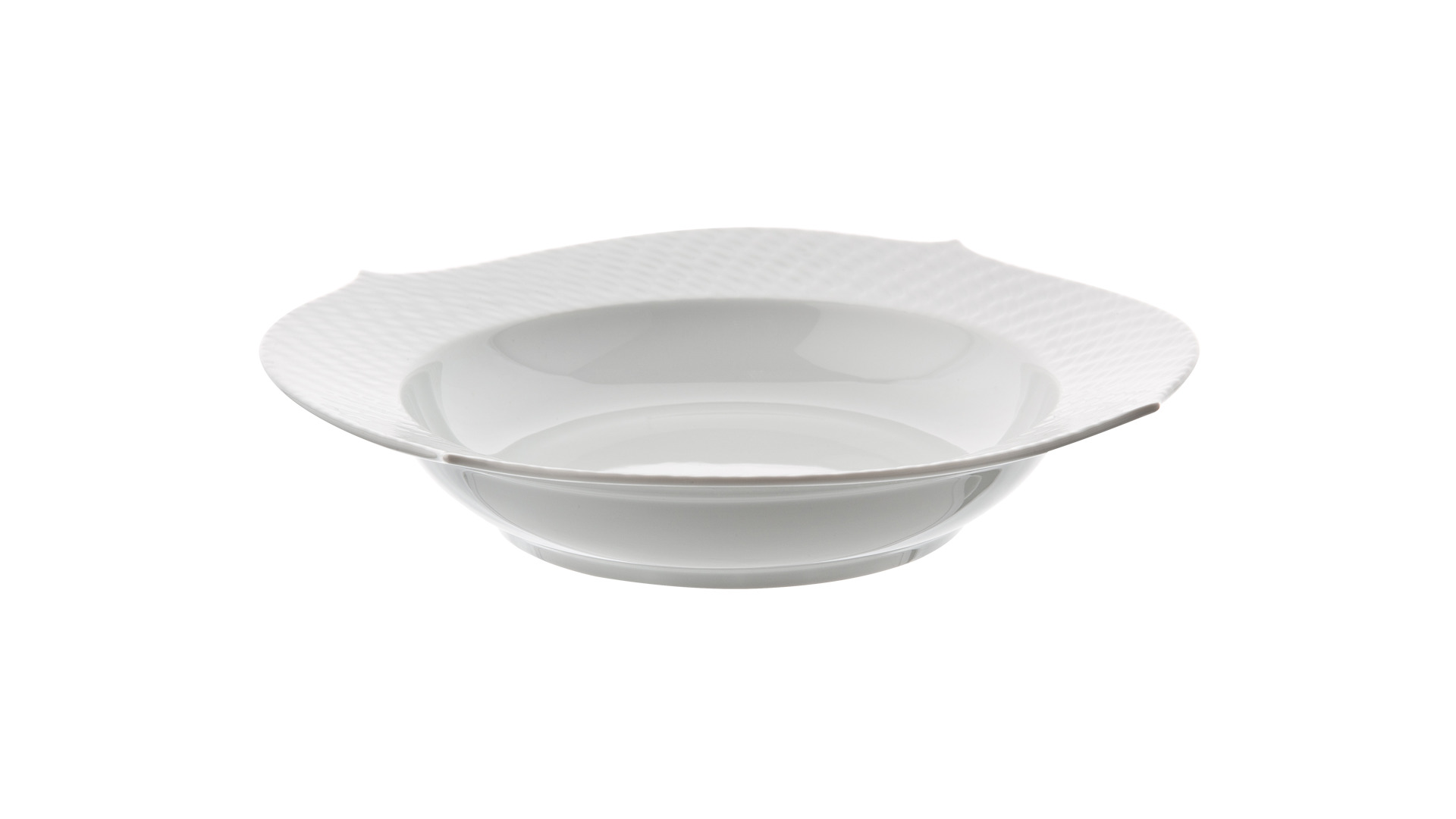 10645327 Meissen Набор из 6 тарелок суповых "Игра волн, рельеф, белый" 23,5см Фарфор  - Вид №1