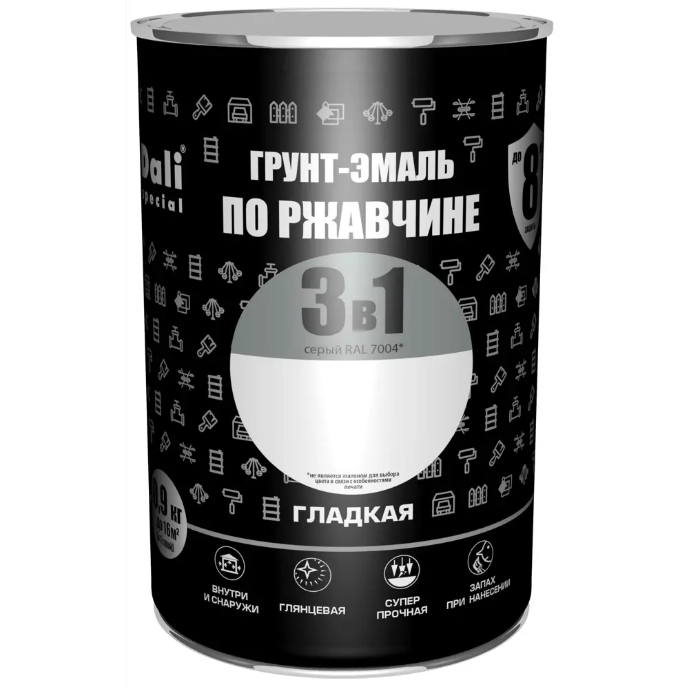 Грунт-эмаль 3 в 1 Dali - универсальная защита металла от коррозии 83372446 STLM-0040602 - Вид №1