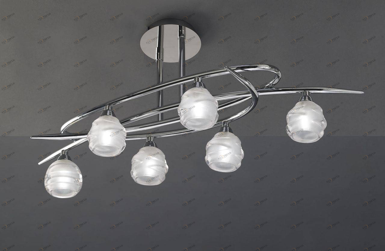 Потолочная люстра Mantra Loop Chrome 1802 MANTRA ДИЗАЙНЕРСКИЕ, LOOP SATIN CHROME 058853 Белый 
