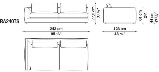 B&B Italia Модульный угловой диван из ткани Richard sun-id-1472345 - Вид №81
