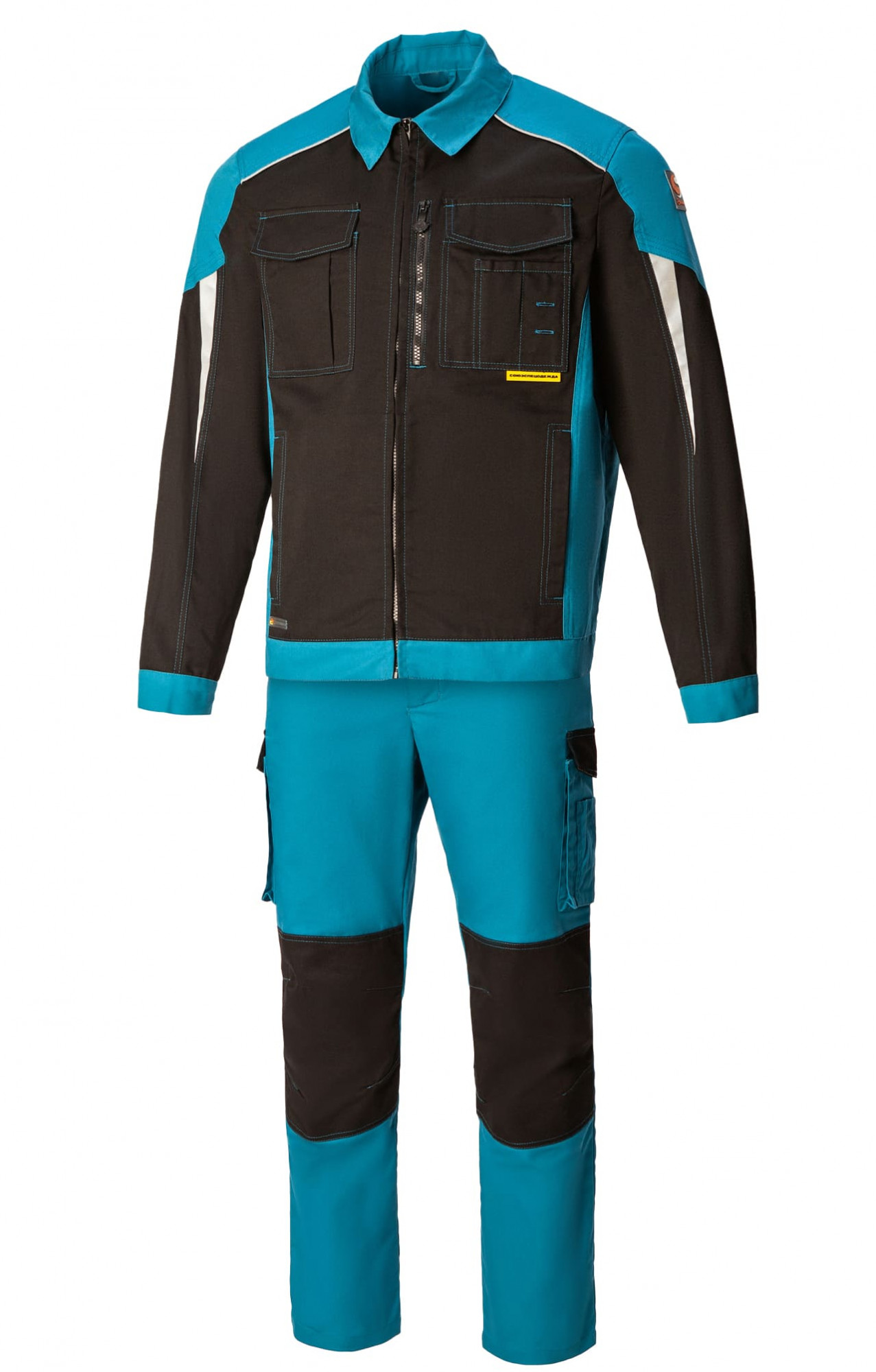 5045243 Костюм NEW черный-аквамарин STATUS  Летняя спецодежда  размер 48-50/170-176 