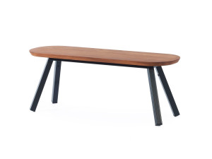 Садовая скамейка Iroko и окрашенная стальная основа