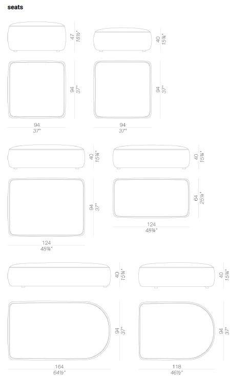 Lapalma Садовый пуф из ткани Plus outdoor sun-id-1411764 - Вид №3