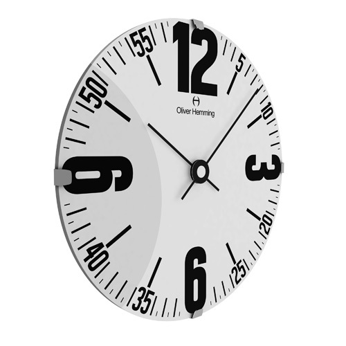 Настенные часы Vitri, Ø50 см, белые, W500DG66W_1 Oliver Hemming W500DG66W1 - Вид №1