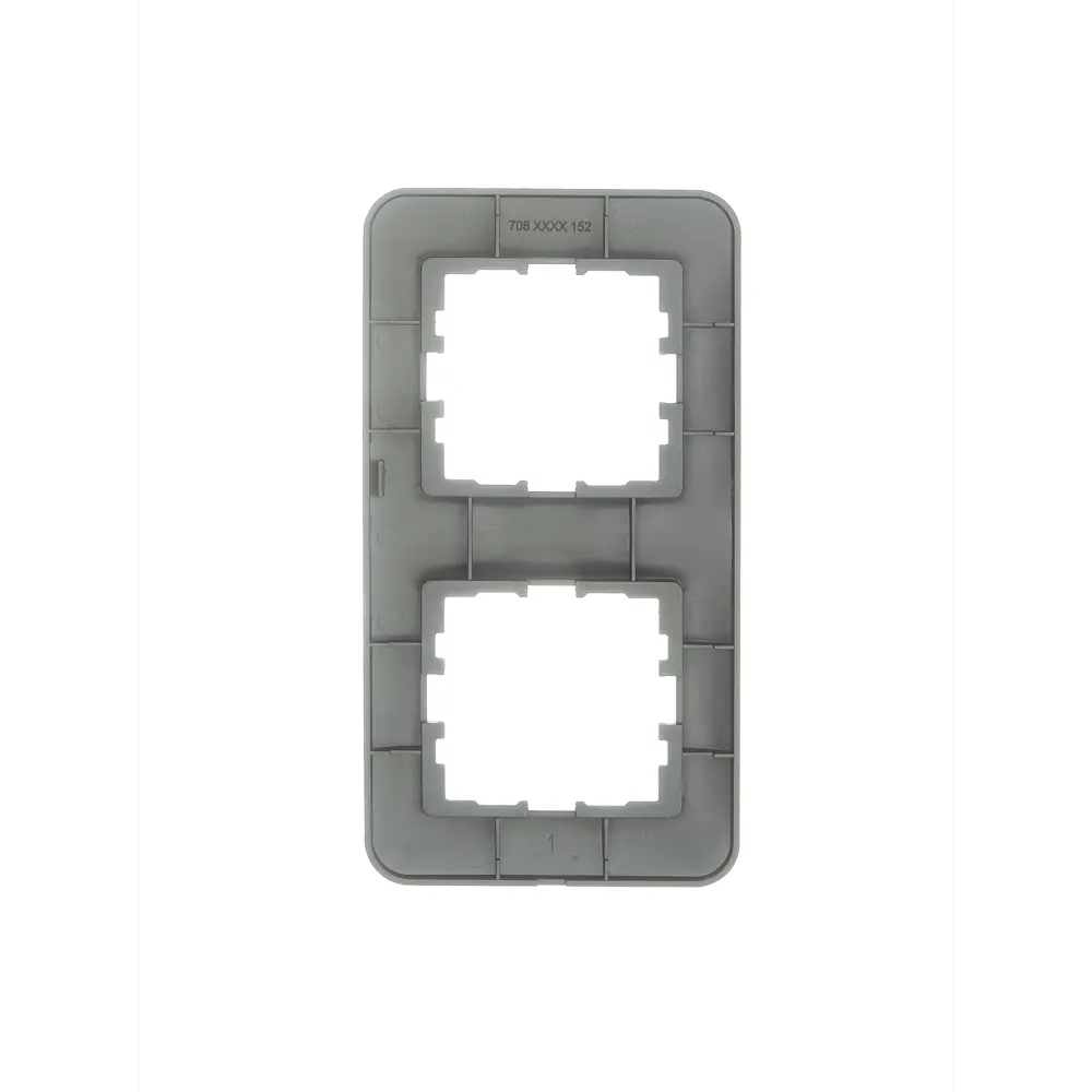 Рамка для розеток и выключателей Lezard Asti 2 поста вертикальная цвет платина STLM-2127225 - Вид №2