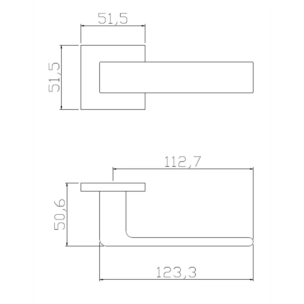 Дверные ручки EDSON EDS-147B-Q2 в цвете никель 85168744 STLM-0059353 - Вид №3