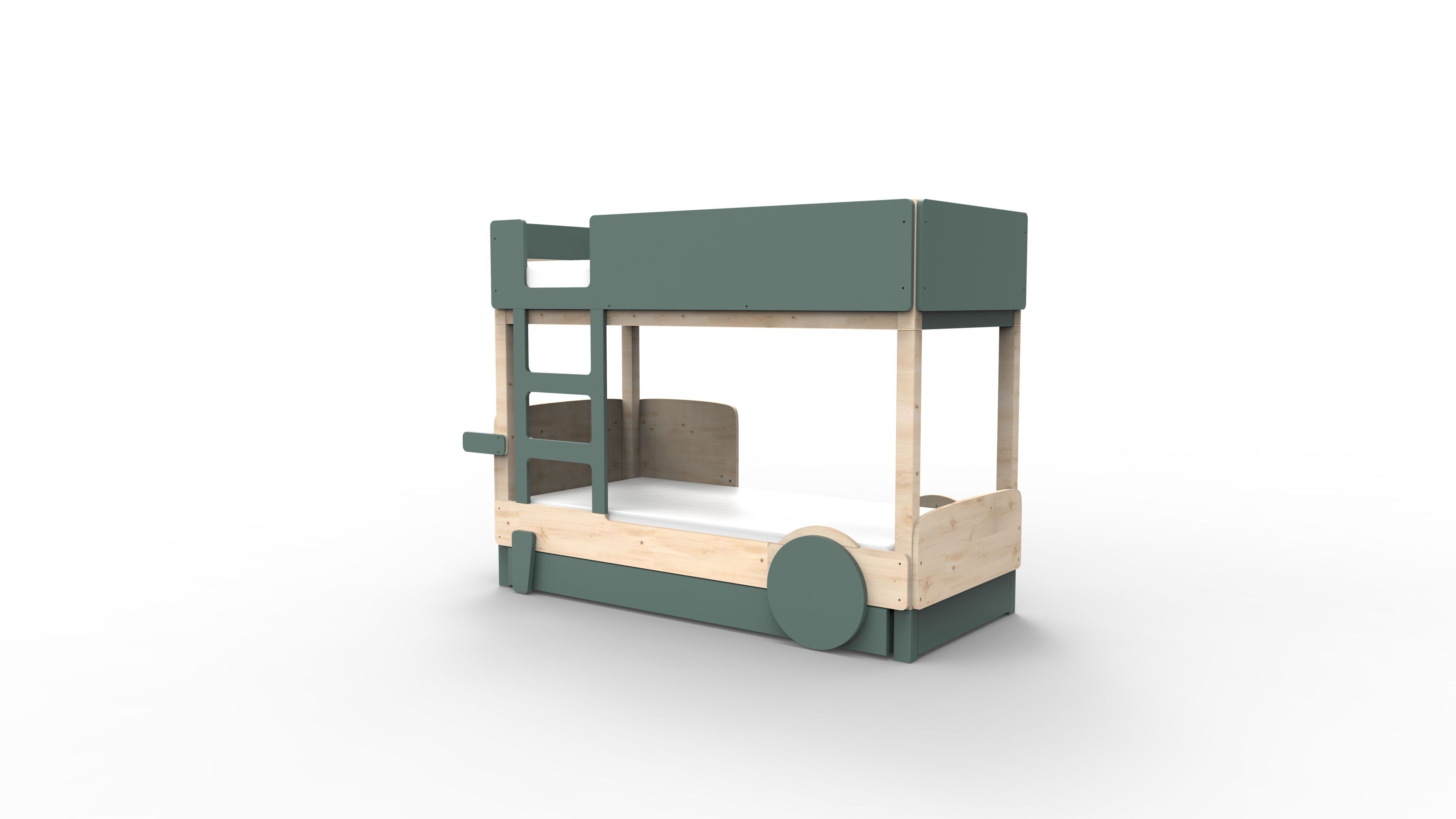 Деревянная двухъярусная кровать с выдвижной кроватью Mathy by Bols ARCH-00048116 - Вид №35