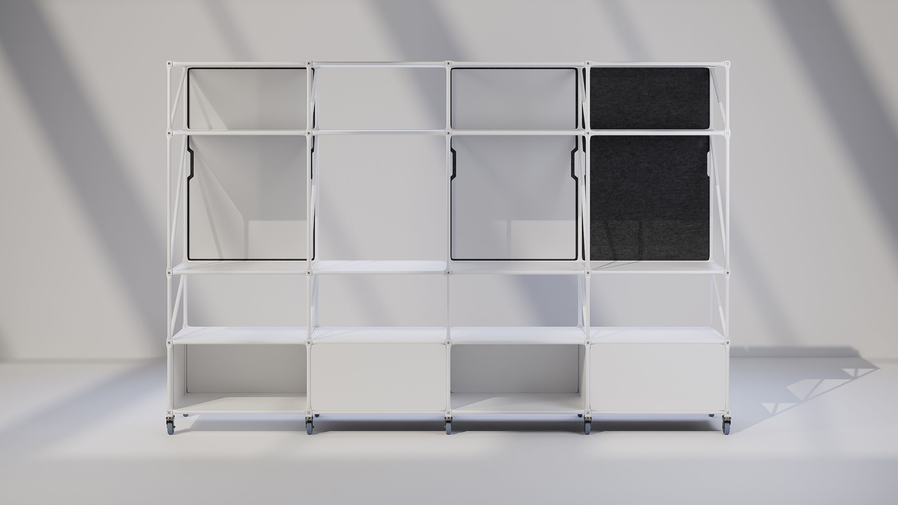 Металлический мобильный офисный перегородка на колесах System 180 Colourful Structures ARCH-00096758 - Вид №1