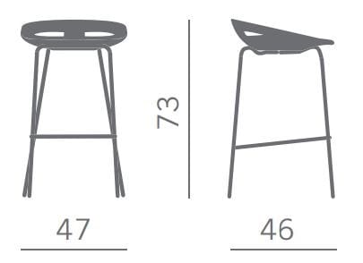 Высокий стул с подставкой для ног Kastel Klou ARCH-00022212 - Вид №2