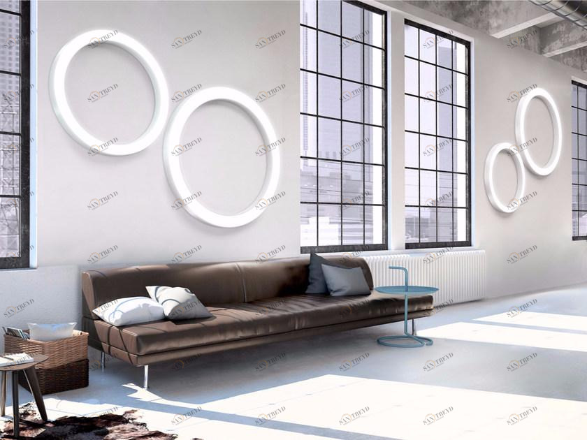 PANZERI Настенный светильник / потолочный светильник из алюминия Silver ring sun-id-1440547