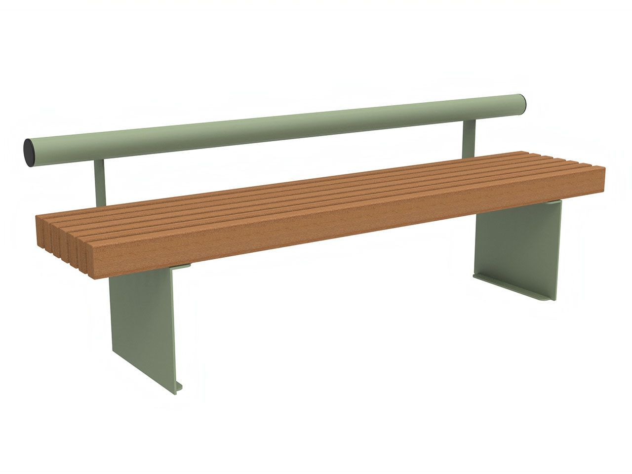 Скамья из окуме со спинкой Lazzari дольмен ARCH-00090444 - Вид №3
