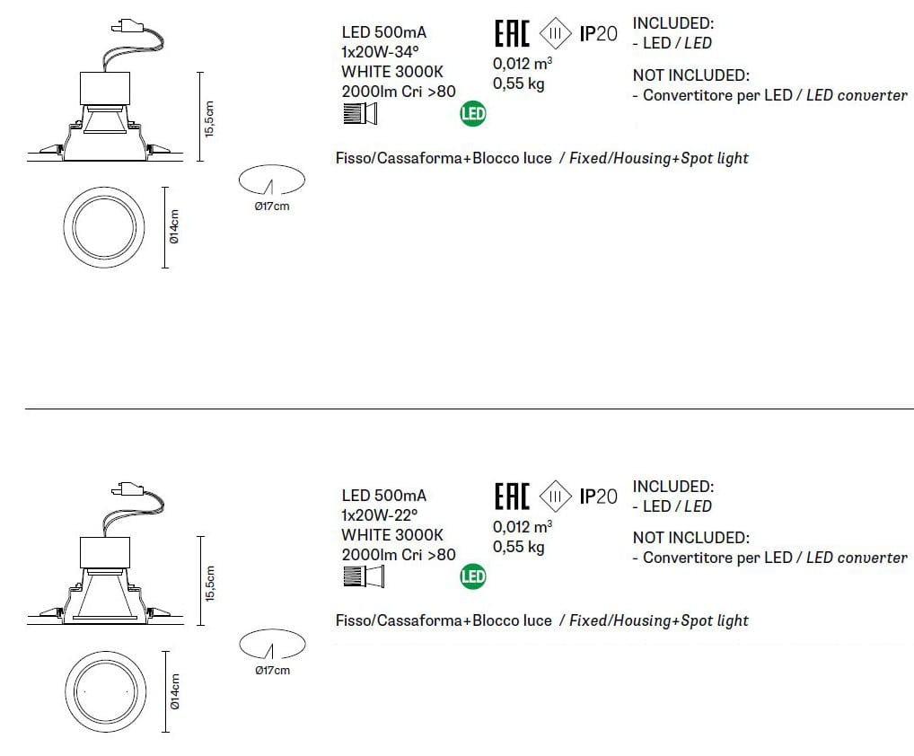 Утопленный потолочный светильник Fabbian Tools ARCH-00039128 - Вид №4