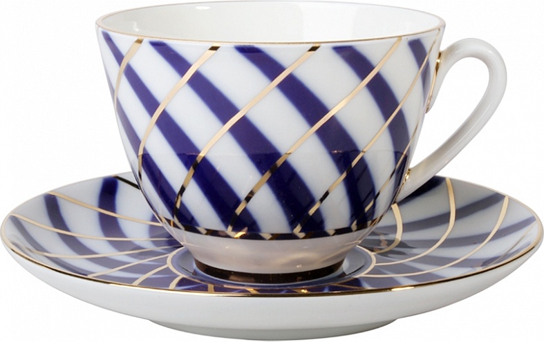 1047367 Императорский фарфоровый завод Чашка с блюдцем ИФЗ "Тодес" 250мл, ф.Весенняя Твёрдый фарфор 