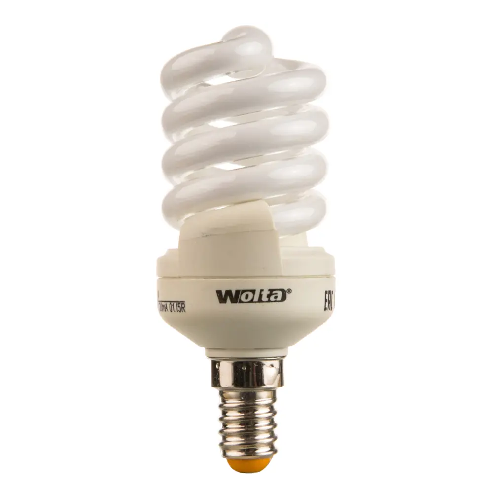 Лампа энергосберегающая Wolta спираль E14 15 Вт свет холодный белый STLM-2126320