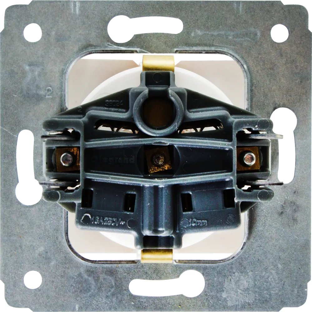 Розетка встраиваемая Legrand Cariva с заземлением, цвет белый STLM-2155536 - Вид №4