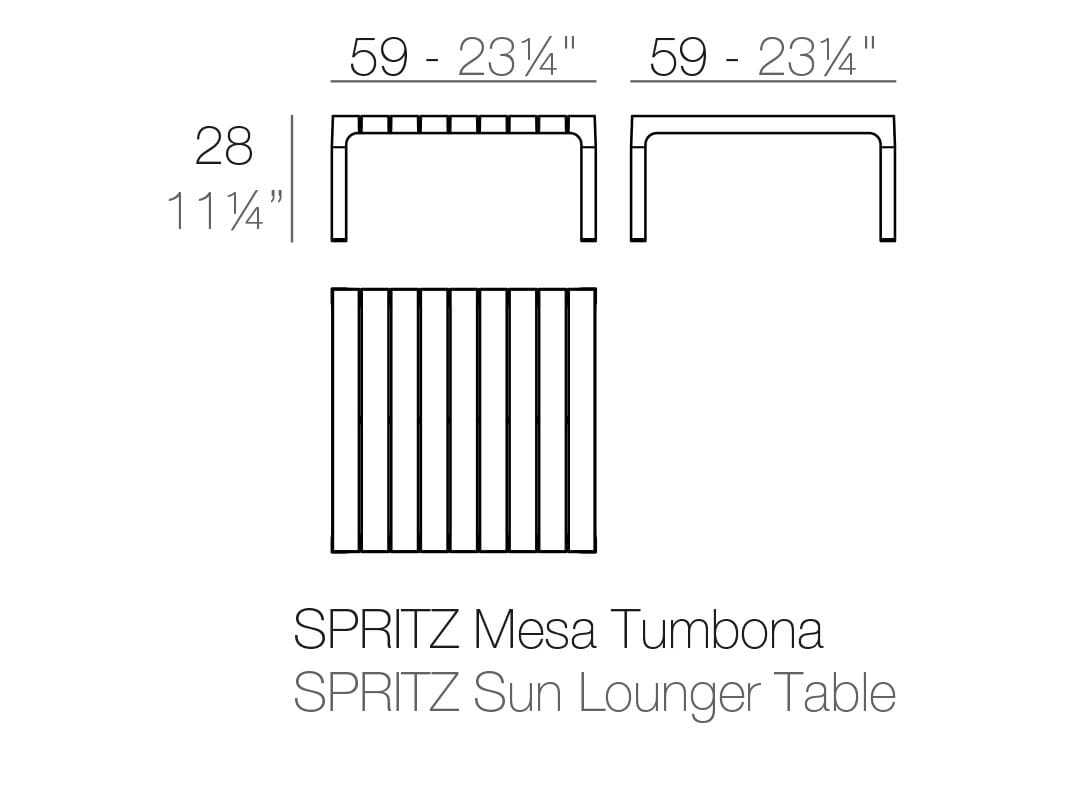 Низкий садовый столик Vondom Spritz ARCH-00067268 - Вид №7