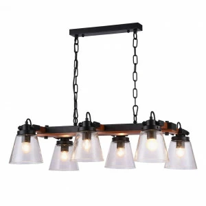 Подвесная люстра Omnilux Borgo OML-51003-06 OMNILUX ДИЗАЙНЕРСКИЕ, BORGO 220458 Черный