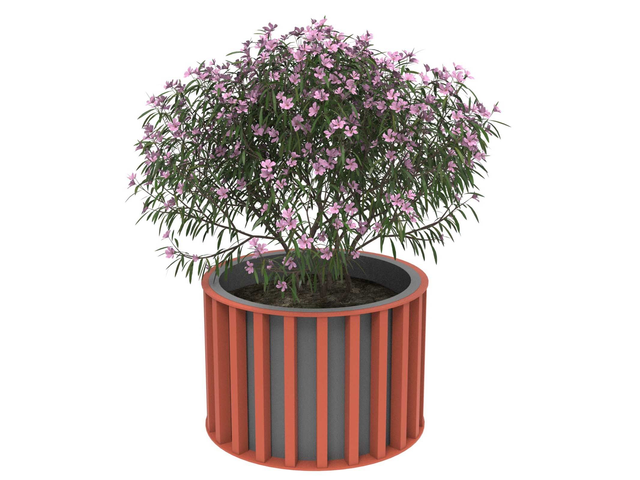 Оцинкованная сталь круглый низкий плантатор Lazzari Динамо ARCH-00115712 - Вид №24