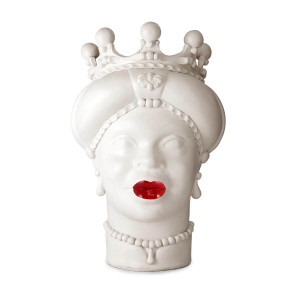 200844-WT ABHIKA ВАЗА MORO LADY MEDIUM NEW WHITE MATT