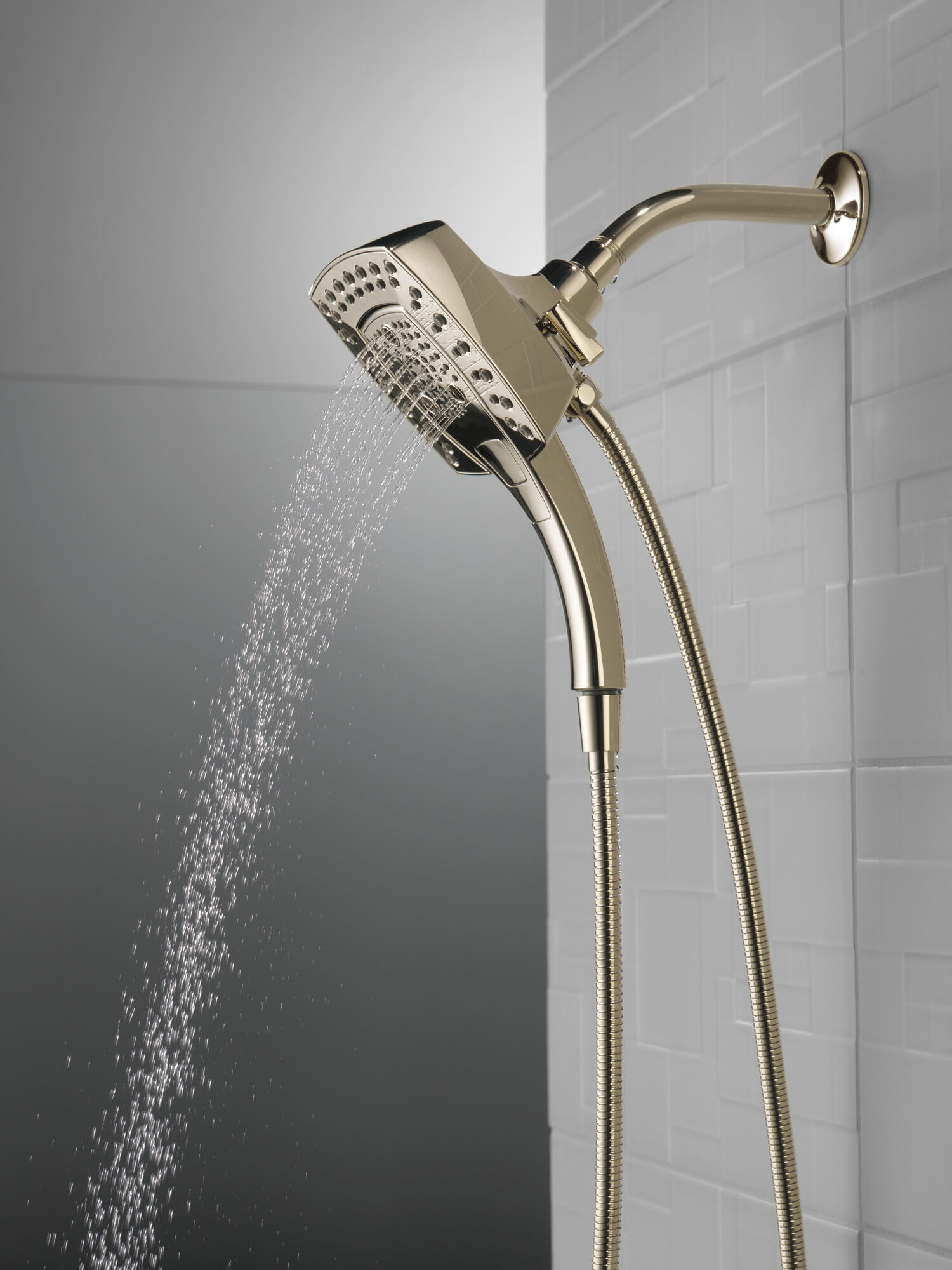 58474-PN H2Okinetic® In2ition® Душ два в одном с 5 настройками Delta Faucet Universal Showering Полированный никель  - Вид №14