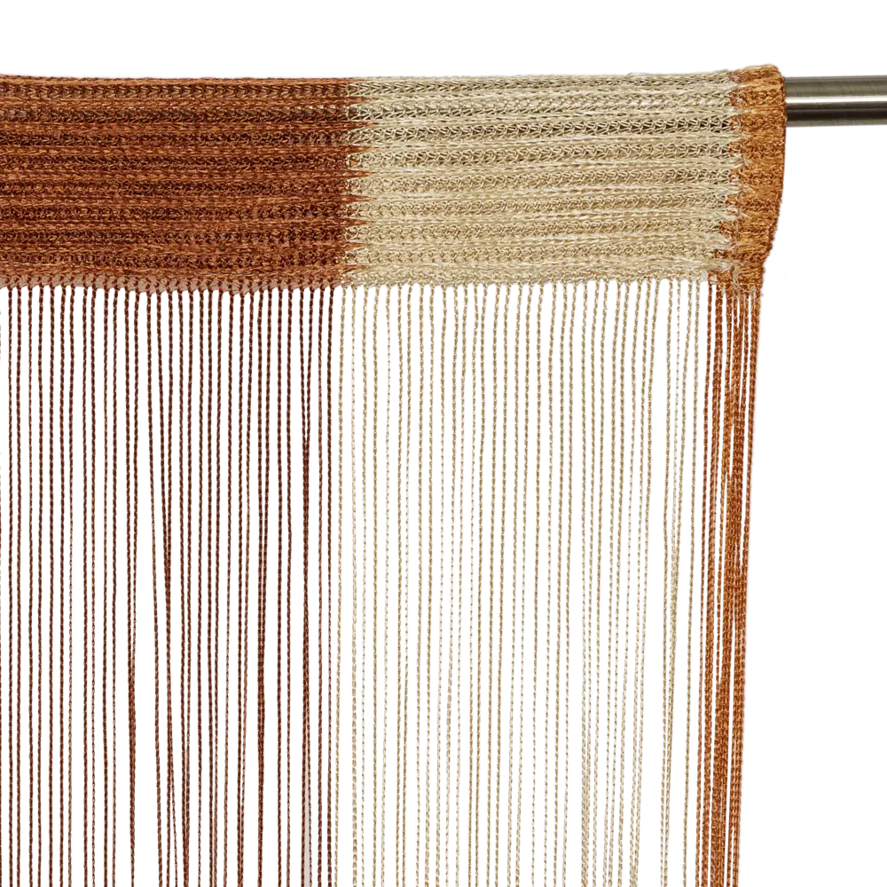 Штора нитяная 150x280 см однотон цвет серо-коричневый/шоколадный INSPIRE STLM-2051732 - Вид №3