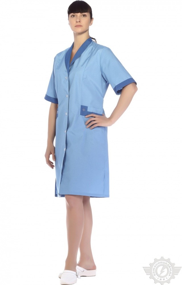 61746 Халат "Радуга" короткий рукав  Одежда для обслуживающего персонала  размер 48 Спецодежда  - Вид №4