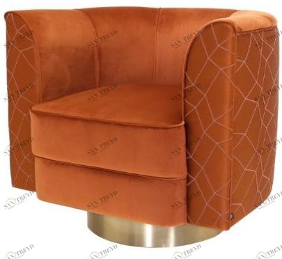 ANA ROQUE INTERIORS Вращающееся бархатное кресло с подлокотниками Luxury sun-id-1452849