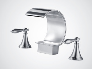 Смеситель для раковины с 3 отверстиями и отдельными розетками