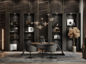 Книжный шкаф с освещением