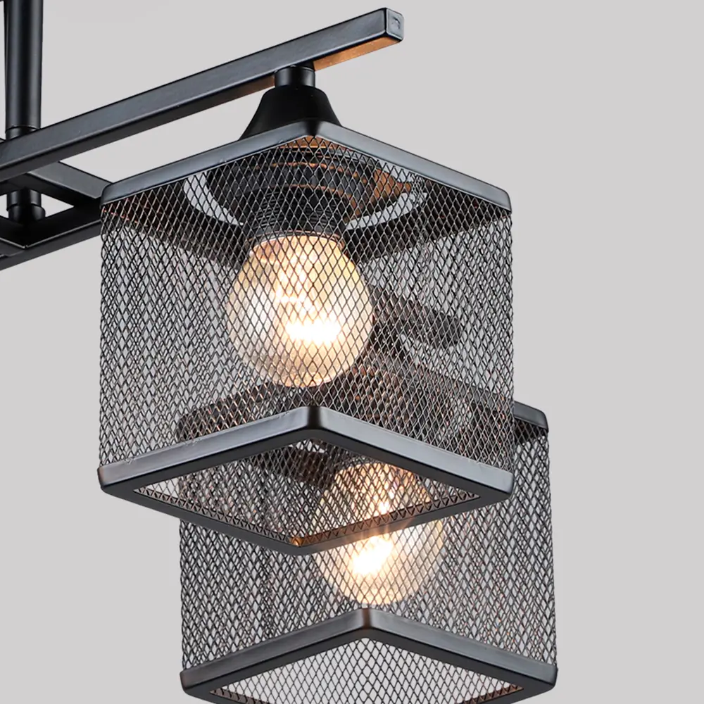 Люстра СЕМЬ ОГНЕЙ Флави - индустриальный светильник с 4 плафонами 89421934 STLM-1563735 - Вид №3