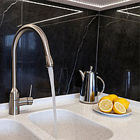 SКN-O3-07-SN Смеситель-озонатор Kona Ozone со встроенным краном для питьевой воды, низкий излив Konaozone  - Вид №6