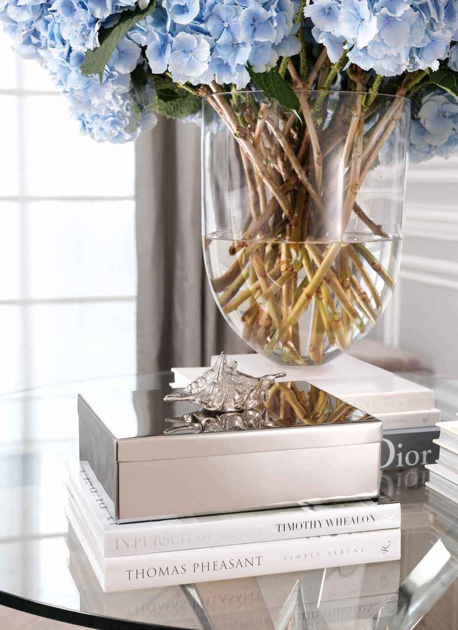 Шкатулка стальная 22з33 см серебряная Box Rectangular Aloha EICHHOLTZ  00-3882482 Серебро  - Вид №2