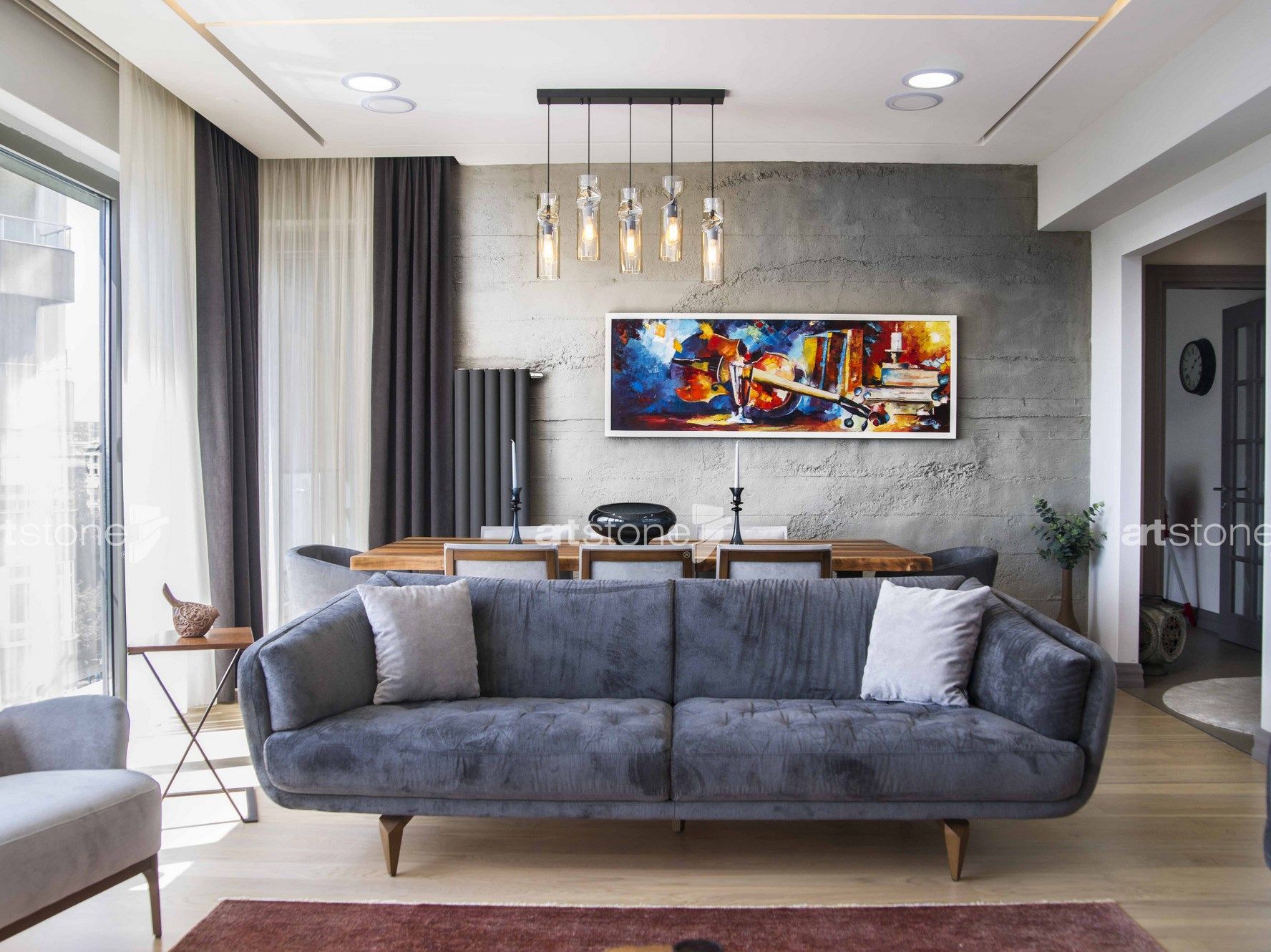 Трехмерная панель из стекловолокна для внутреннего / наружного применения с эффектом цемента Artstone Panel Systems HORMIGON ARCH-00001857 - Вид №2