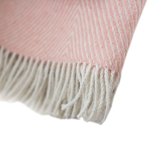 Розовый шерстяной плед HAPPY STATION ДИЗАЙНЕРСКИЕ, ОДНОТОННЫЕ 009096 Розовый  - Вид №1