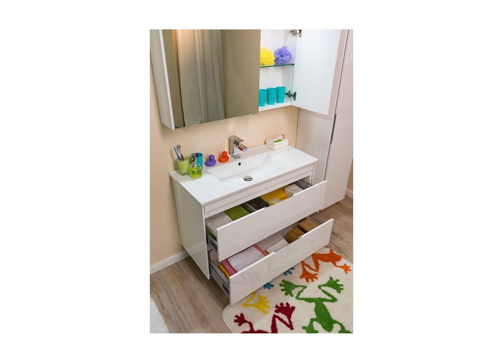 Тумба с раковиной Aquanet Тулон 100 белый 0018339600182321 - Вид №6