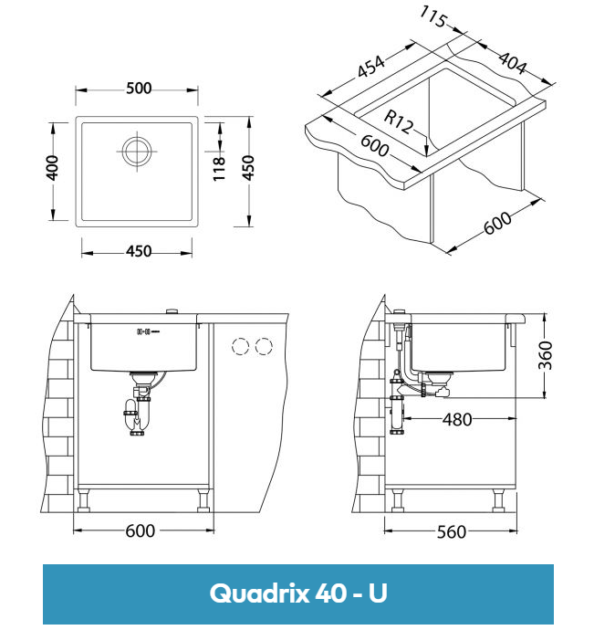 Мойка Alveus Quadrix 40 1102605 - Вид №2
