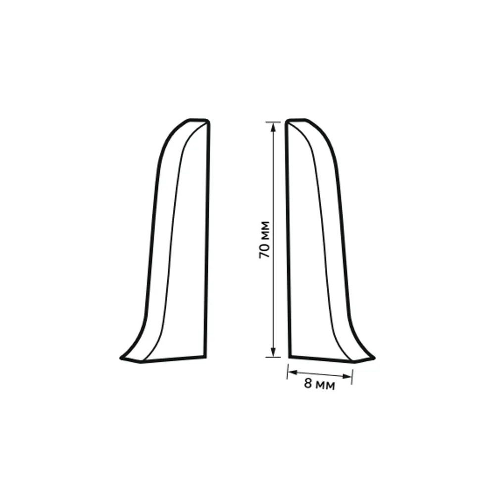 83411623 Заглушка левая и правая Artens Дуб Хартли 70 мм 2 шт. STLM-0892952  - Вид №4