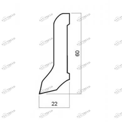 Плинтус La San Marco Profili Макасар Шпонированный Макассар 2500х60 мм 1010000462