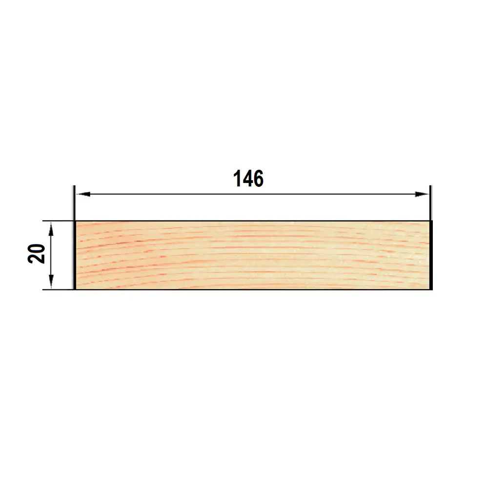 Santreyd Строганая доска из сосны 20х146х2000 мм для строительства и отделки 81947453 STLM-0014539 - Вид №4