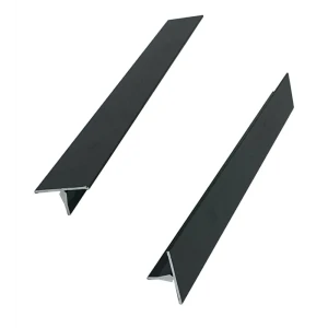 Нащельник узкий алюминиевый 23x19x422 мм черный (2 штуки) 84749830 STLM-2032386