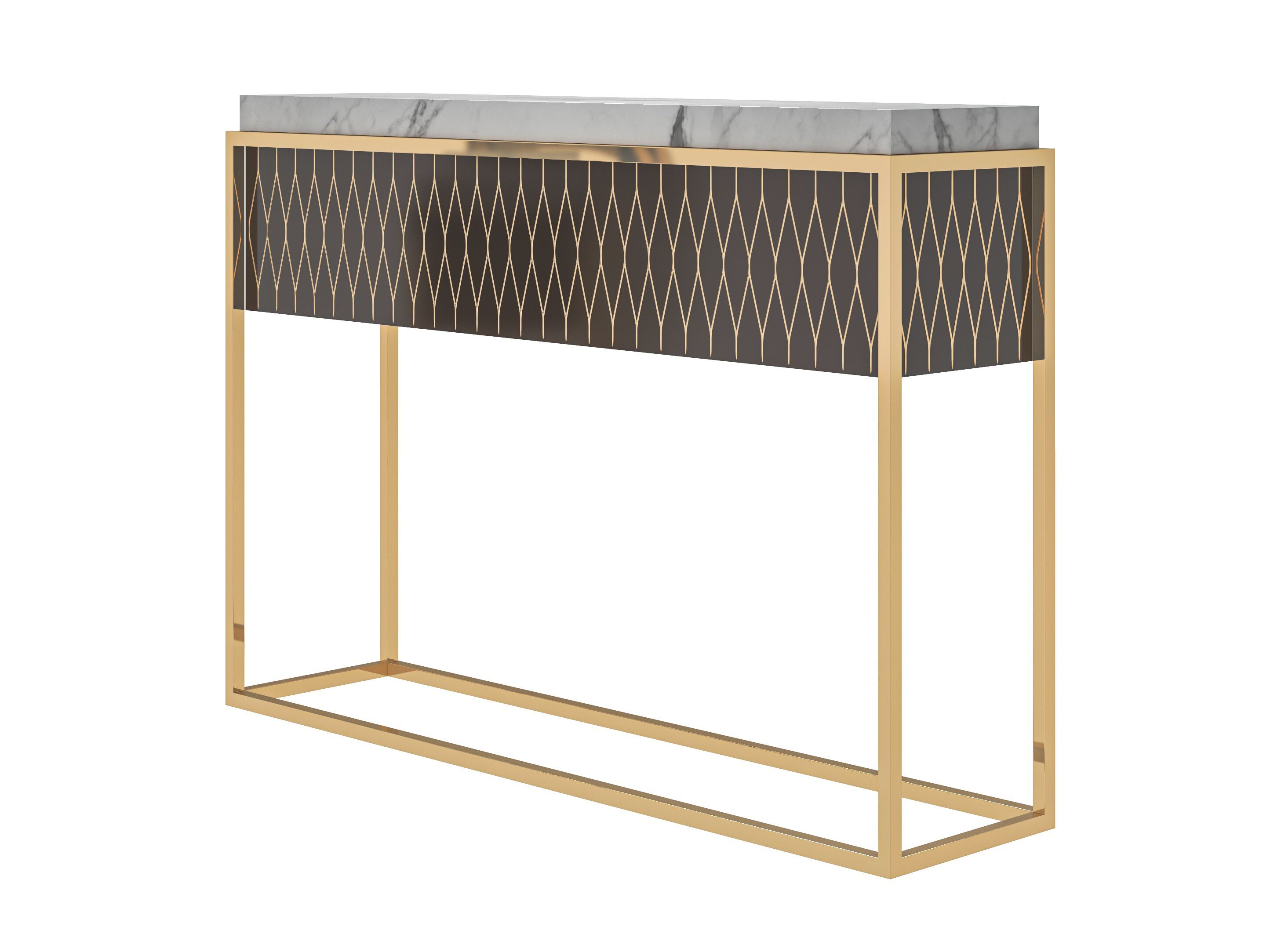 Прямоугольная консоль с мраморной столешницей Modenese Luxury Interiors MODERN ARCH-00019064