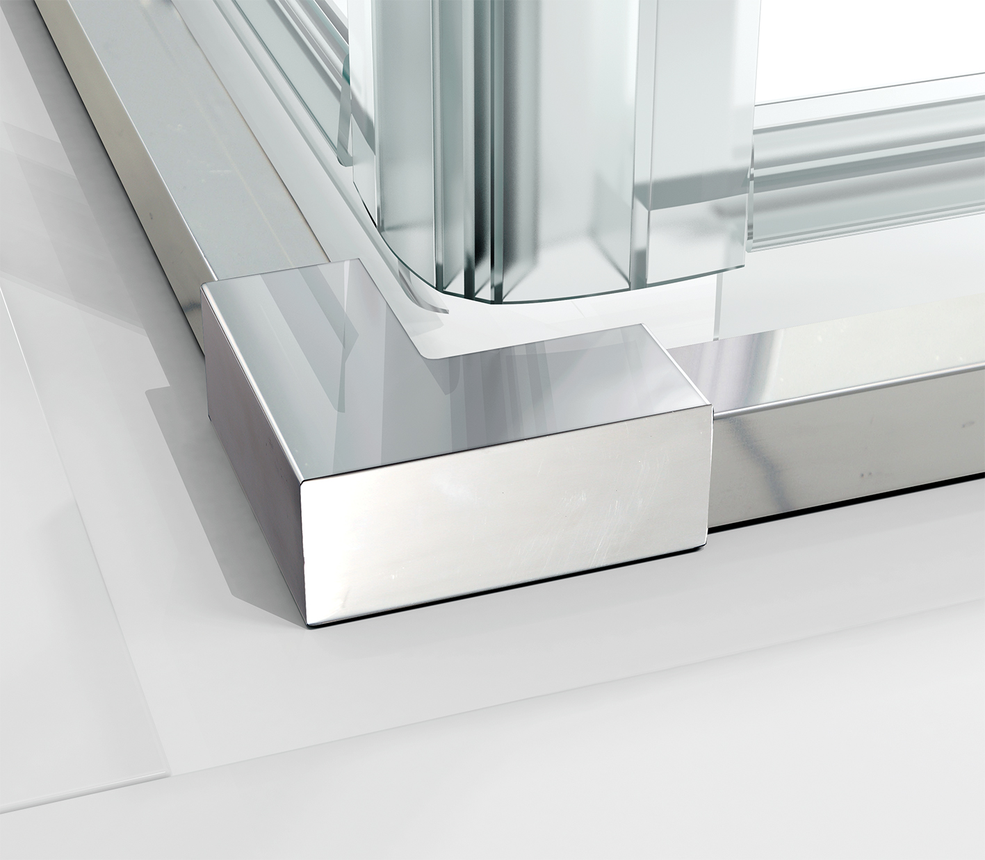 Душевая перегородка S8FPC76H Merlyn Pivot Хромированный - Вид №2