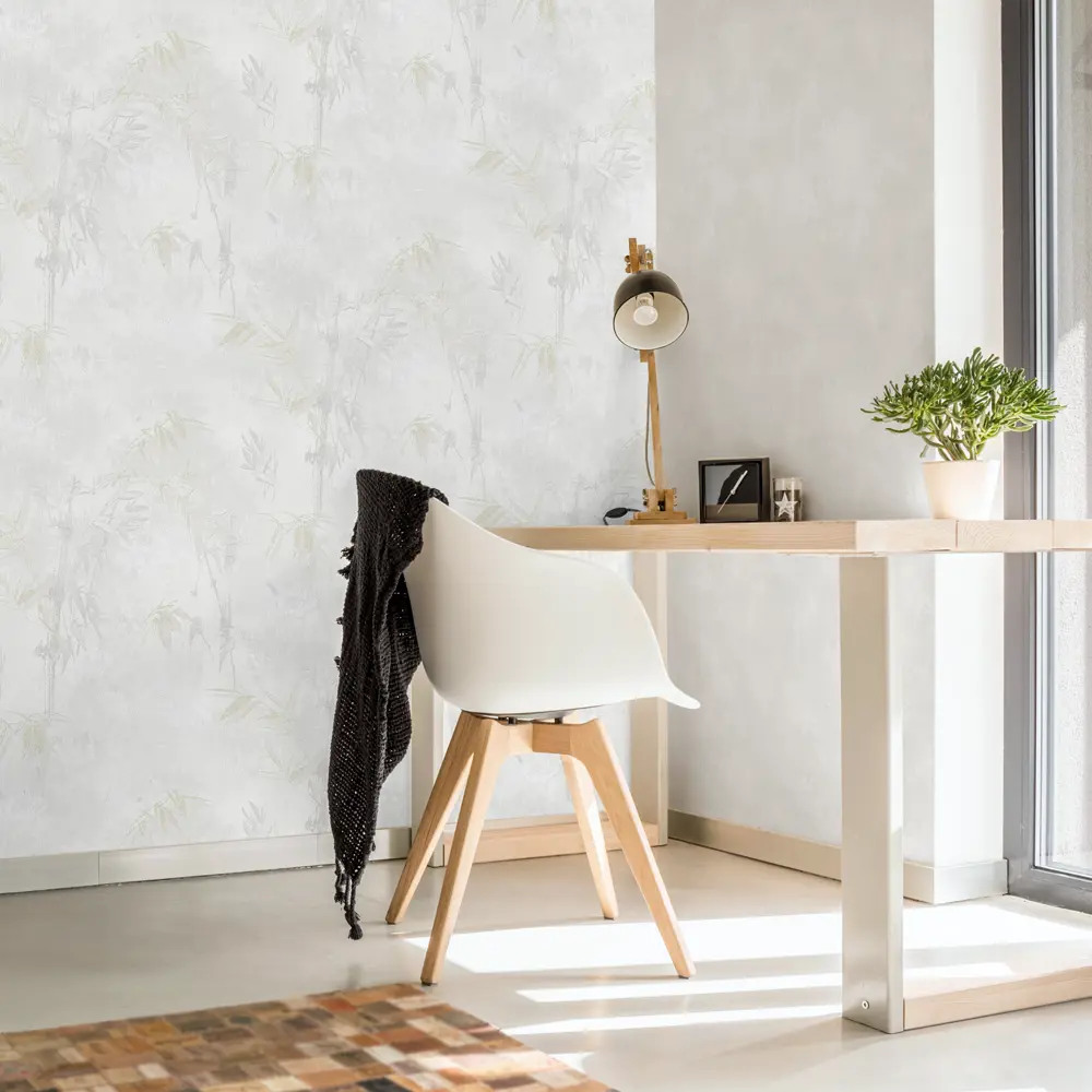 Обои флизелиновые Ateliero Bamboo белые 1.06 м At281381 STLM-2182435 - Вид №3