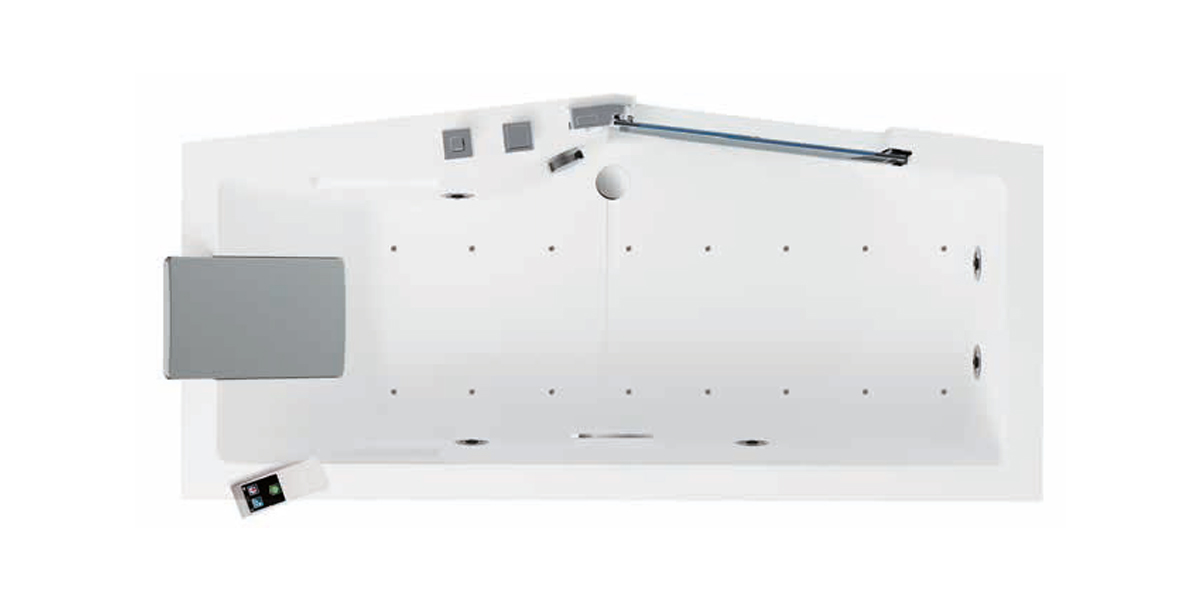 Ванна Hydro Novellini IRIS с набортным смесителем и боковыми панелями IRI318085FSA2KIRI318085FDA2K - Вид №1