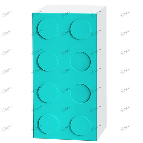 Шкаф детский однодверный "Леголенд" МАНДАРИН ЛЕГОЛЕНД 178727 Белый;голубой Santreyd 