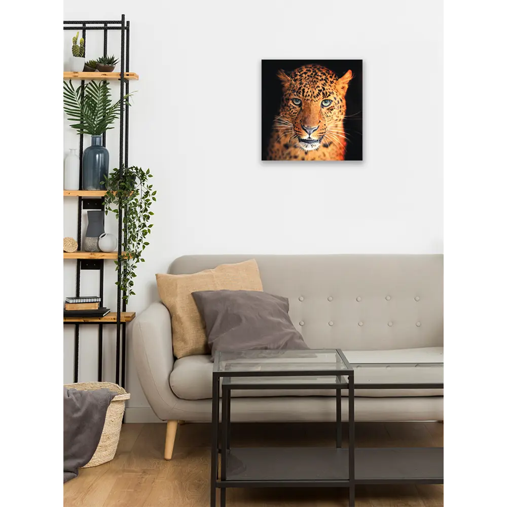 Картина на стекле "Леопард" 30x30 см 82882474 STLM-2199744 Santreyd  - Вид №3