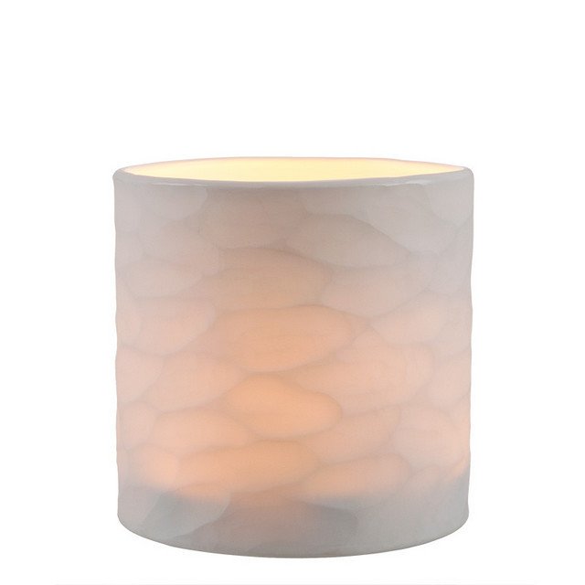 Подсвечник стеклянный белый Fontana M от Eichholtz EICHHOLTZ EICHHOLTZ 060242 Бежевый  - Вид №1