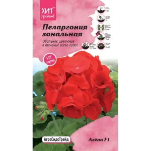 Семена цветов Агросидстрейд пеларгония зональная Алена F1 5 шт.