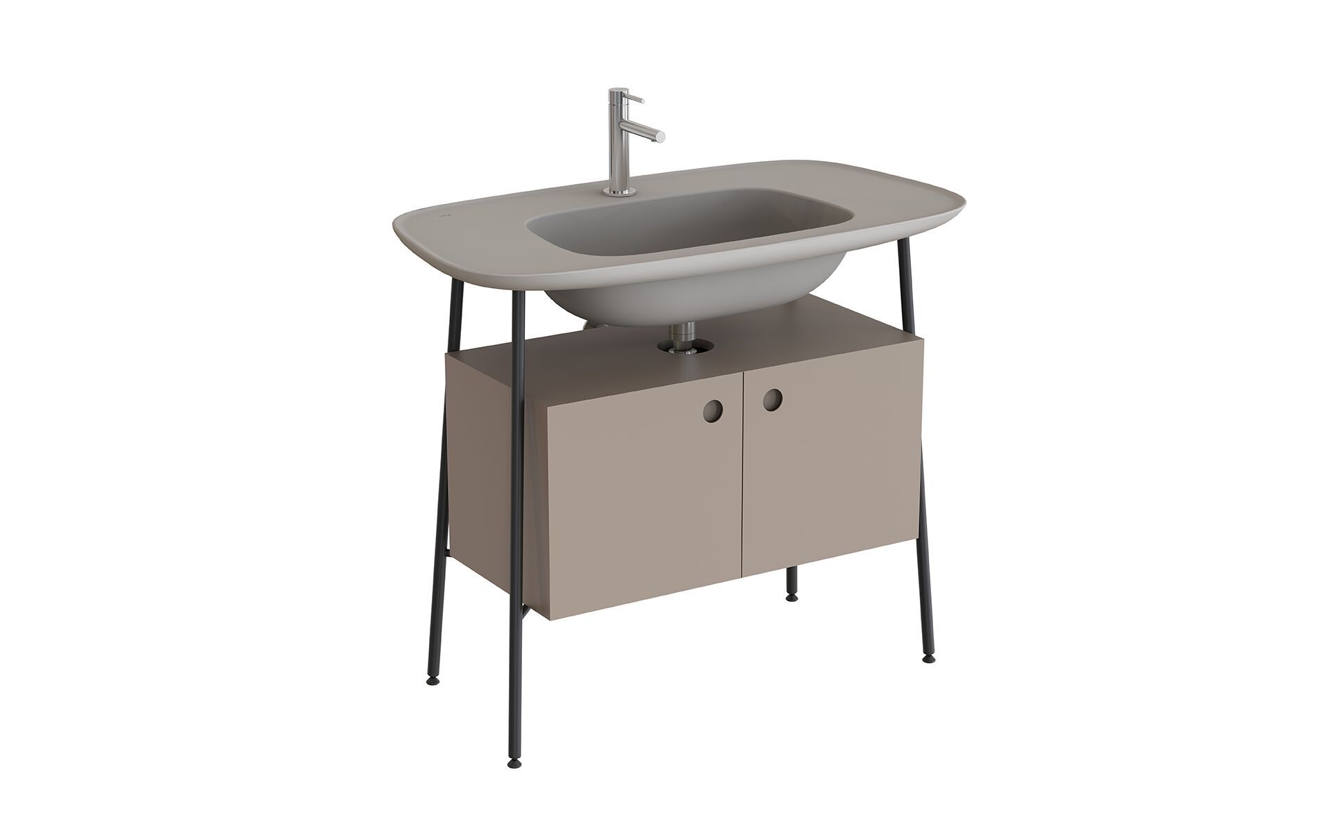 Напольный умывальник со встроенным умывальником VitrA Bathrooms Plural ARCH-00002789